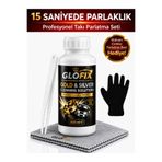 ALİYAMİS Altın Gümüş Çelik Bakır Pirinç Temizleme Ve Parlatma Bakım Seti 500 ml Eldiven Bez Cımbız Hediye