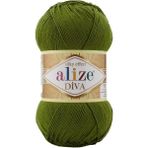 Alize 233 Zeytin Yeşil Diva 5 Adet El Örgü İpi
