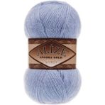 Alize ( 5 Adet ) Angora Gold Simli El Örgü Iplikleri Yelek Hırka Ipi Atkı Kazak Ipliği 40 Mavi - 004 - Krem