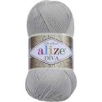 Alize 5 Adet Diva Merserize Ip Yazlık Bikini Bustiyer Bluz Örgü Ipi Gri 355