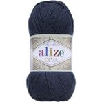 Alize 5 Adet Diva Merserize Ip Yazlık Bikini Bustiyer Bluz Örgü Ipi Lacivert 361 - Renkli