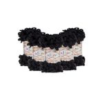 Alize ( 5 Adet ) Puffy 1060 El Örgü Ipliği 5'li Paket - 1060 Siyah - 100 Gr. 9 Mt. Parmak Örgü Ipi