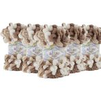 Alize (5 Adet ) Puffy El Örgü Ipliği 5'Li Paket - Color 6398 - 100 Gr. 9 Mt. Parmak Örgü Ipi