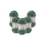 Alize ( 5 Adet ) Velluto Kadife El Örgü Ipi 5'li Paket (5X100 GR) 532 Çam Yeşili 100 gr 68 Metre