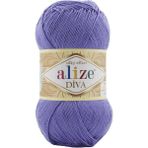 Alize 851 Mor Menekşe 5 Adet Diva Merserize Örgü İpi