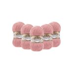 Alize Angora Gold 5’li Paket El Örgü İpi 100g x 5 Adet - Renk Kodu: 144 - Somon Pembe