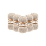 Alize Angora Gold 5’li Paket El Örgü İpi 100g x 5 Adet - Renk Kodu: 152 - Bej Melanj