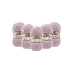 Alize Angora Gold 5’li Paket El Örgü İpi 100g x 5 Adet - Renk Kodu: 163 - Toz Lila