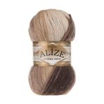Alize Angora Gold Kahverengi Batik El Örgü İpi 6779