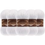 Alize Angora Gold Simli El Örgü Ipi 5’li Paket 55-Beyaz (5 x 100 G) – Şal, Atkı ve Hırka Ipliği