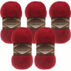 Alize Angora Gold Simli Örgü Ipliği 5’li Paket – 100G x 5 – Işıltılı Simli Yumak – Şal, Kazak, Hırka, Örgü Projeleri Için - 106