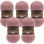 Alize Angora Gold Simli Örgü Ipliği 5’li Paket – 100G x 5 – Işıltılı Simli Yumak – Şal, Kazak, Hırka, Örgü Projeleri Için - 144