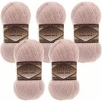 Alize Angora Gold Simli Örgü Ipliği 5’li Paket – 100G x 5 – Işıltılı Simli Yumak – Şal, Kazak, Hırka, Örgü Projeleri Için - 161