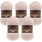 Alize Angora Gold Simli Örgü Ipliği 5’li Paket – 100G x 5 – Işıltılı Simli Yumak – Şal, Kazak, Hırka, Örgü Projeleri Için - 271
