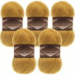 Alize Angora Gold Simli Örgü Ipliği 5’li Paket – 100G x 5 – Işıltılı Simli Yumak – Şal, Kazak, Hırka, Örgü Projeleri Için - 2