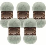 Alize Angora Gold Simli Örgü Ipliği 5’li Paket – 100G x 5 – Işıltılı Simli Yumak – Şal, Kazak, Hırka, Örgü Projeleri Için - 515