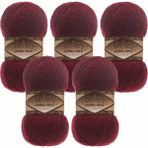 Alize Angora Gold Simli Örgü Ipliği 5’li Paket – 100G x 5 – Işıltılı Simli Yumak – Şal, Kazak, Hırka, Örgü Projeleri Için - 57