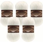 Alize Angora Gold Simli Örgü Ipliği 5’li Paket – 100G x 5 – Işıltılı Simli Yumak – Şal, Kazak, Hırka, Örgü Projeleri Için - 62