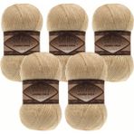 Alize Angora Gold Simli Örgü Ipliği 5’li Paket – 100G x 5 – Işıltılı Simli Yumak – Şal, Kazak, Hırka, Örgü Projeleri Için - 95