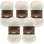 Alize Angora Gold Simli Örgü Ipliği 5’li Paket – 100G x 5 – Işıltılı Simli Yumak – Şal, Kazak, Hırka, Örgü Projeleri Için