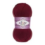 Alize Cotton Gold El Örgü İpi - 1 Adet -%55 Pamuklu Amigurumi ve Bebek Yünü - Tüylenmez Yumuşak Doku - 100gr, 330 Metre (390 Frenk Üzümü)