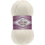 Alize Cotton Gold Örgü İpi 5 Parça 100 gr Krem Renk Pamuk ve Akrilik İçerikli Yumuşak İplik - 61 cm