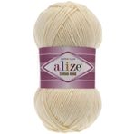 Alize Cotton Gold Pamuk El Örgü İpi 01 Krem 100 gram 330 metre