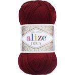 Alize Diva 57 (Bordo) Amigurumi El Örgü Ipi 1 Adet