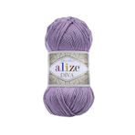 Alize Diva İpek Efektli%100 Mikrofiber Akrilik İplik 1 Top skeins 100gr 383yds (622 - Mor)