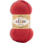 Alize Diva Merserize Ince Ip Yazlık Bikini Bustiyer Bluz Örgü Ipi 366 Lal Taşı