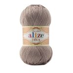 Alize Diva Merserize İnce İp Yazlık Bikini Bustiyer Bluz Örgü İpi 5 Adet (Açık Boz 167)