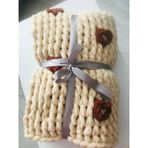 Alize Palm Puffy Kalp Desenli Bebek Battaniyesi - Bej - 0 - 3 Yaş