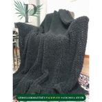 Alize Palm Puffy Siyah 150 x 200 cm Tek Kişilik Battaniye