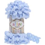 Alize Puffy 100GR El Örgü Ipi Ipliği Yünü - Bebe Mavi