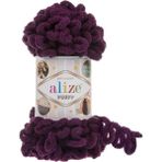 Alize Puffy 100GR El Örgü Ipi Ipliği Yünü - Mürdüm