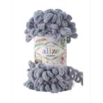 Alize Puffy 5 Adet Elle Örülen Kadife Ip 428 Orta Gri - Orta Gri 87