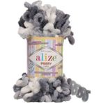 Alize Puffy Color 100 gr Ebruli Kadife El Örgü İpi İpliği Yünü