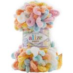 Alize Puffy Color El Örgü Ipliği 5'li Paket - 6521 Çok Renkli - 100 Gr. 9 Mt. Parmak Örgü Ipi