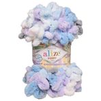 Alize Puffy Color El Örgü Ipliği 5'li Paket - 6524 - 100 Gr. 9 Mt. Parmak Örgü Ipi