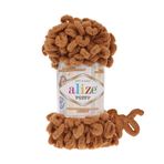 Alize Puffy El Örgü İpi, Parmak Örgü İpi 5 Adet (Deve Tüyü 179)