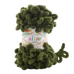 Alize Puffy El Örgü İpi, Parmak Örgü İpi 5 Adet (Haki 620)