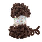 Alize Puffy El Örgü İpi, Parmak Örgü İpi 5 Adet (Kahverengi 493)