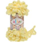 Alize Puffy El Örgü Ipliği Tekli - 13 Açık Sarı - 100 Gr. 9 Mt. Parmak Örgü Ipi