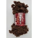Alize Puffy Furlove Parmakla Örülen Örgü İpi 493-Kahverengi