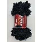 Alize Puffy Furlove Parmakla Örülen Örgü İpi 60-Siyah