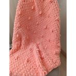Alize Puffy Popcorn Bebek Battaniyesi, El Örgüsü Bebek Battaniyesi, El Yapımı Bebek Battaniyesi Hediyelik - 85 x 110 cm - Somon