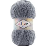 Alize Softy Mega Gri El Örgü İpi %100 Mikropolyester Kalın Özellikli 119 Gri Renk