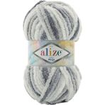 Alize Softy Mega (Kalın) 5925 El Örgü Ipi - Gri - Siyah