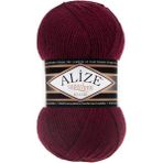 Alize Superlana Klasik 57 Bordo El Örgü Ipi 100 Gr.