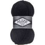 Alize Superlana Maxi %25 Yün - %75 Akrilik / 100 gr - 100 M Atkı Bere Örmek Için 60 Siyah